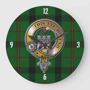 Kincaid Tartan & Abzeichen Große Wanduhr