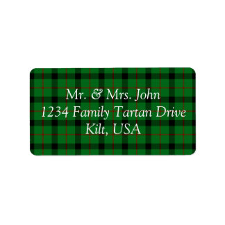 Kincaide Tartan Label Adressaufkleber