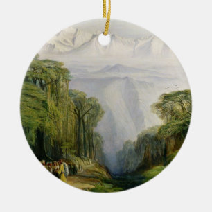 Kinchinjunga von Darjeeling, 1879 (Öl auf Keramikornament