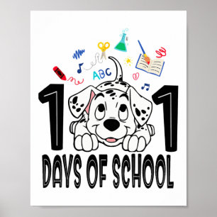 Kind 100 Tage Schule Dalmatiner Welpe 100. Tag G Poster