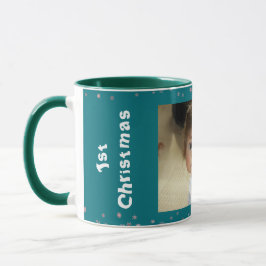 Kind 1. Weihnachtssternschneeflitter Custom Foto B Tasse