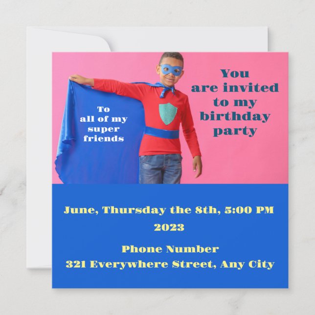 Kind 5 einladung (Vorderseite)