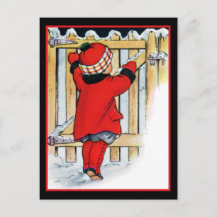 Kind am Tor Postkarte