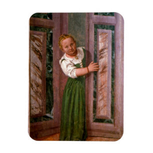 Kind an der Tür, vom Sala ein Crociera, an c.156 Magnet