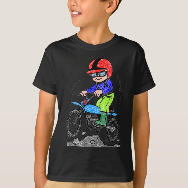 Kind auf Fahrrad T-Shirt (Vorderseite)