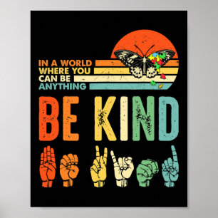Kind Autismus Bewusstsein Asl Mama Lehrer Kindheit Poster