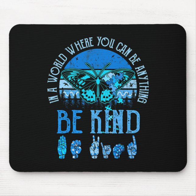 Kind Autismus Bewusstsein Inspiration Retro Teac Mousepad (Vorne)
