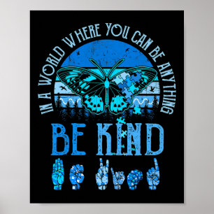 Kind Autismus Bewusstsein Inspiration Retro Teac Poster