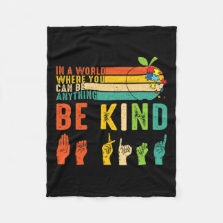 Kind Autismus Sensibilisierung Asl Hands Unterrich Fleecedecke