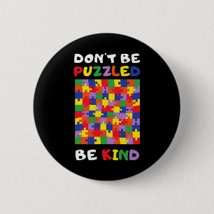 Kind Autistische Puzzle Autismus Bewusstsein 2022 Button