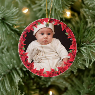 Kind/Baby Foto Weihnachten Keramik Ornament