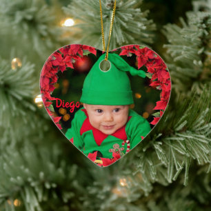 Kind/Baby Foto Weihnachten Keramik Ornament