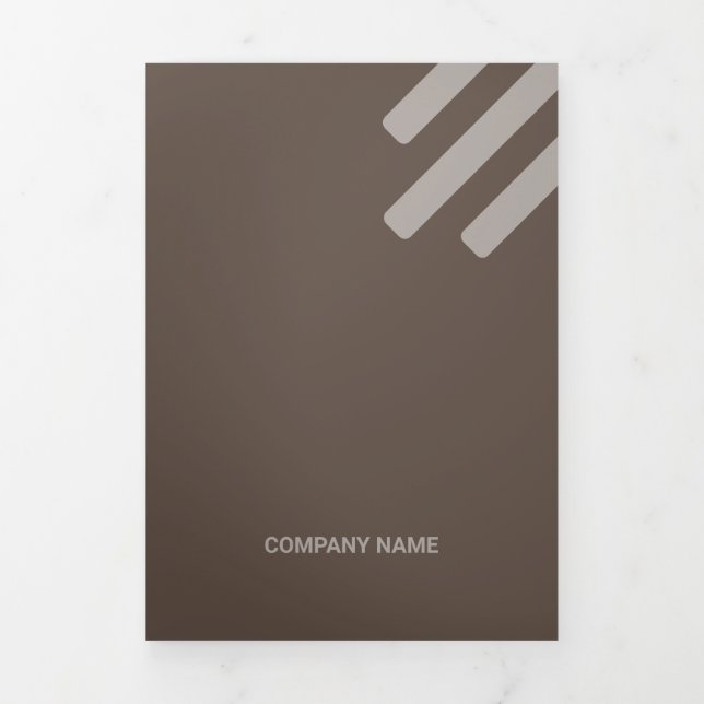 Kind brauner Ton aus QR-Codes Dreifach Gefaltete Karte (Cover)