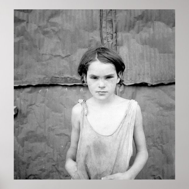 Kind, das in der Shacktown von Oklahoma City lebt  Poster (Vorne)