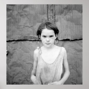 Kind, das in der Shacktown von Oklahoma City lebt  Poster