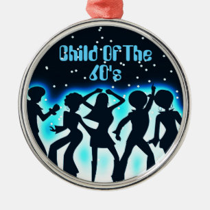 Kind der 60er Jahre Teal Ornament Aus Metall