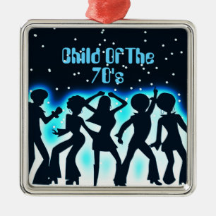 Kind der 70er Aquamarin Ornament Aus Metall