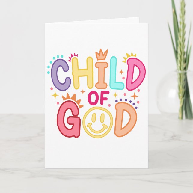 Kind-der-Gottes-Grußkarte Karte (Vorderseite)