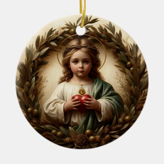„Kind der heiligen Flamme“ Schmuck Keramik Ornament (Vorne)