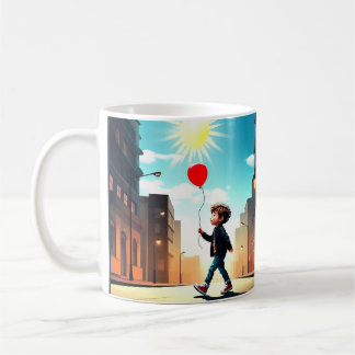 " KIND, DER IN DIE SONNE STROLLT " KAFFEETASSE