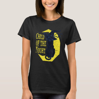 Kind der Nacht Hexenkatze Halloween Hexenkunst  T-Shirt