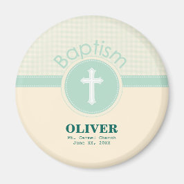 Kind der Taufe Gottes, neutrales Grün des Geschlec Magnet