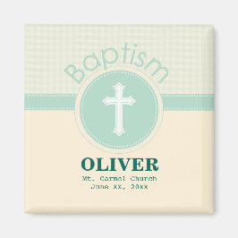 Kind der Taufe Gottes, neutrales Grün des Geschlec Magnet