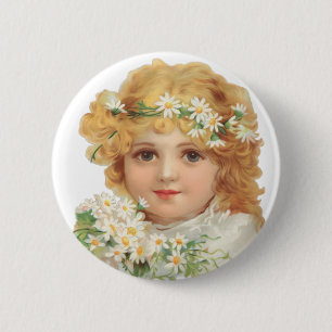 Kind des Frühlings Button