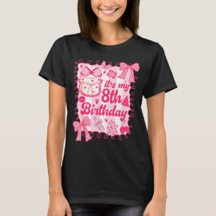 Kind Es ist mein 8. Geburtstag Coquette Ästhetik 8 T-Shirt