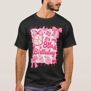 Kind Es ist mein 8. Geburtstag Coquette Ästhetik 8 T-Shirt