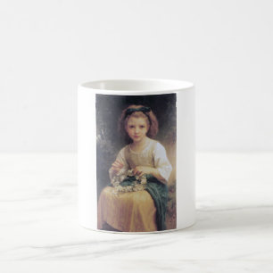 Kind flicht eine Krone, Bouguereau Kaffeetasse