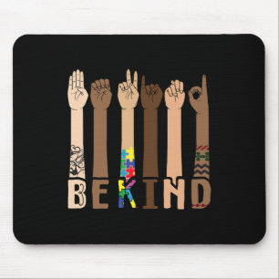 Kind-Gebärdensprache-Handgesprächslehrer interpret Mousepad