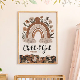 Kind Gottes Boho Christliches Kinderzimmer Mauer K Poster