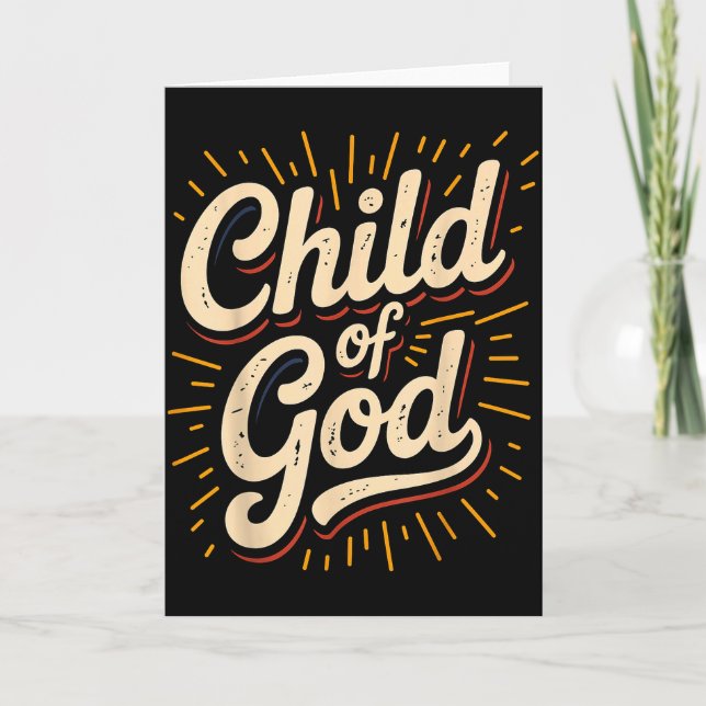 Kind Gottes Christlicher Glaube  Karte (Vorderseite)