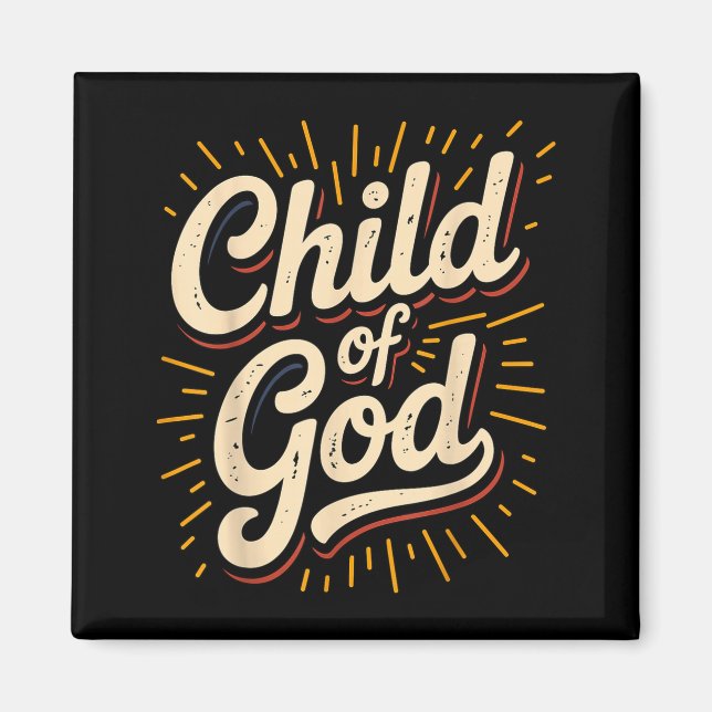 Kind Gottes Christlicher Glaube  Magnet (Vorne)