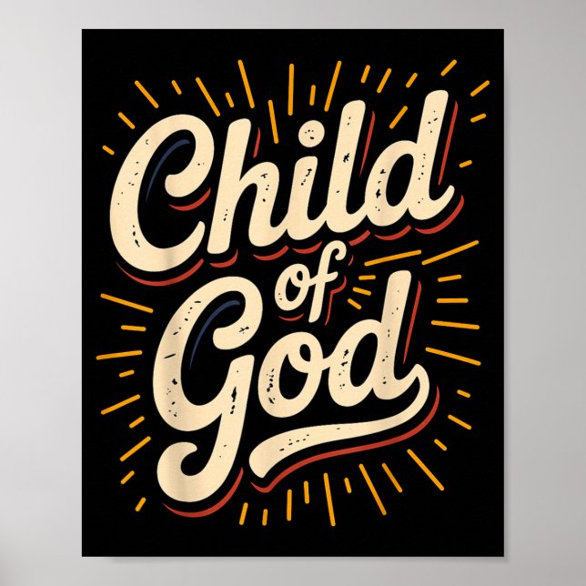Kind Gottes Christlicher Glaube Poster (Vorne)