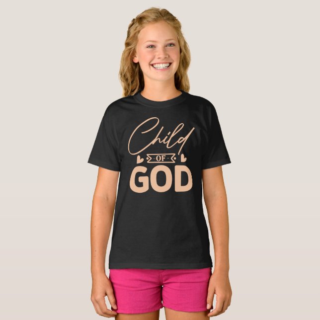 Kind Gottes - Der Glaube Inspiriert Kinder T - Shi T-Shirt (Vorne ganz)