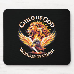 Kind Gottes Krieger Christi Christlicher Löwe Mousepad