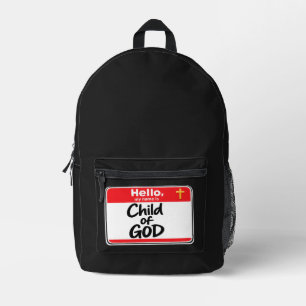 Kind Gottes - Namensschild Bedruckter Rucksack