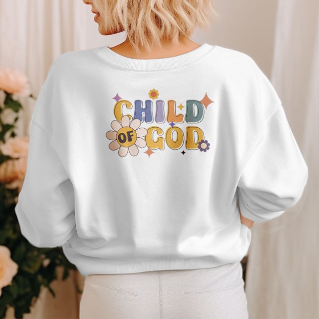 Kind Gottes Niedlich Retro Daisy T - Shirt (Child of God Cute Retro Daisy T-Shirt  - back)
