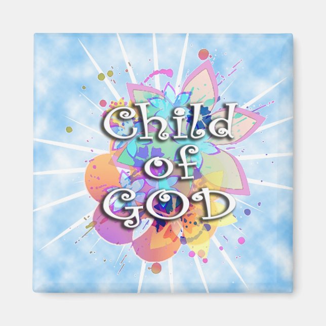 Kind Gottes, Pastel Magnet (Vorne)