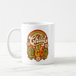 Kind Gottes Retro-Groovy-Geschenk Christlicher Gla Kaffeetasse