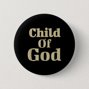 Kind Gottes Retro Jesus religiöse Christliche Bibe Button