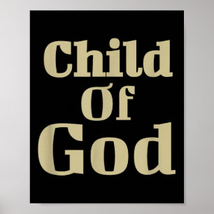 Kind Gottes Retro Jesus religiöse Christliche Bibe Poster