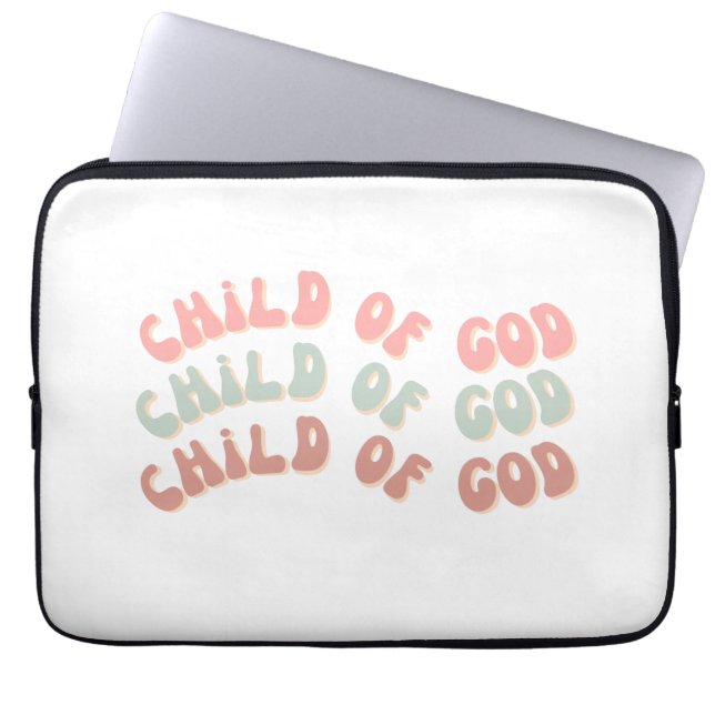 Kind Gottes Retro Waves Laptopschutzhülle (Vorderseite)