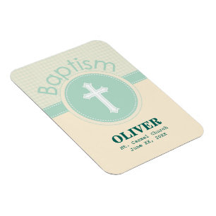 Kind Gottes Taufe, geschlechtsneutrales Grün Magnet