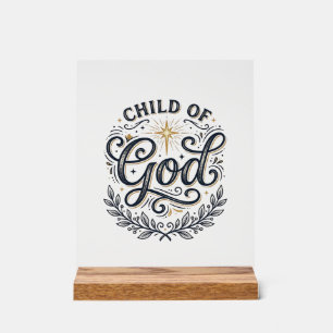 Kind Gottes Vintage-Engraving-Shirt-Design_1 Acrylschild