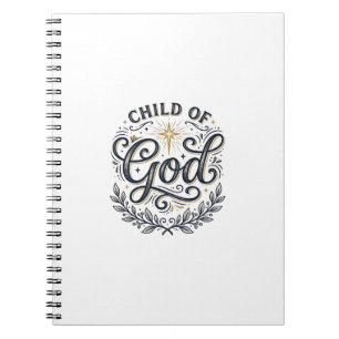 Kind Gottes Vintage-Engraving-Shirt-Design_1 Notizblock