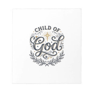 Kind Gottes Vintage-Engraving-Shirt-Design_1 Notizblock