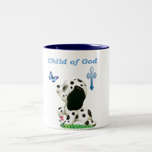 Kind Gottes Zweifarbige Tasse (Mittel)